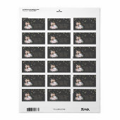 Mixer Flowers Rozen Gold Foil Confetti Etiket (Full Sheet)