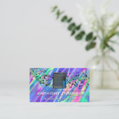 mixer | Geluidsnoten Kleurrijke vloeibare achtergr Visitekaartje (Staand voorkant)