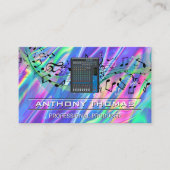 mixer | Geluidsnoten Kleurrijke vloeibare achtergr Visitekaartje (Voorkant)