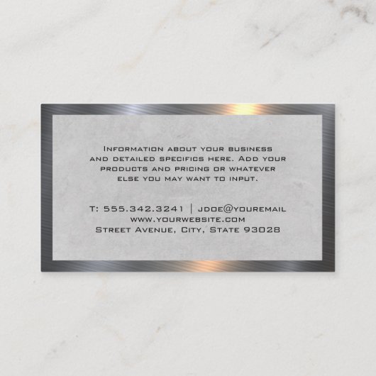 Mixer | Geluidstechnicus Producent | Equalizers Visitekaartje (Achterkant)