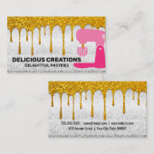 Mixer | Glitter Drip (goudglitter) Visitekaartje (Voorkant / Achterkant)