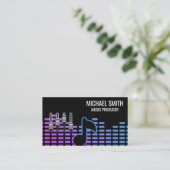 Mixer | Kleurrijke muziek geluidsgolf Visitekaartje (Staand voorkant)