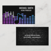 Mixer | Kleurrijke muziek geluidsgolf Visitekaartje (Voorkant / Achterkant)