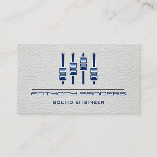 mixer | Leren achtergrond Visitekaartje (Voorkant)