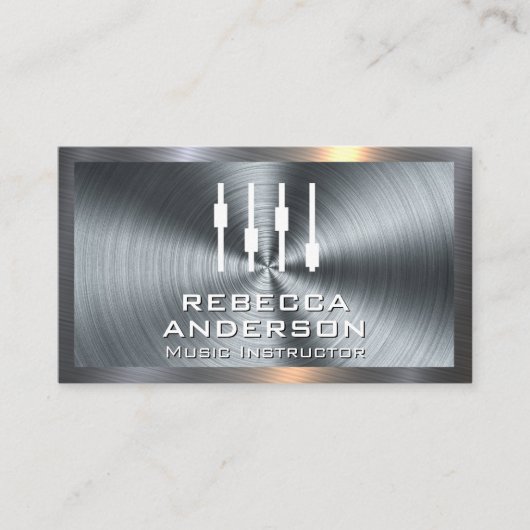 Mixer | Sound Engineer | Metaal Visitekaartje (Voorkant)