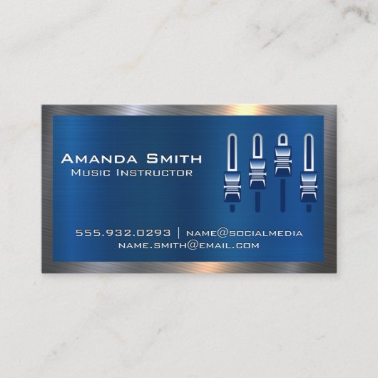 Mixer | Sound Engineer Visitekaartje (Voorkant)