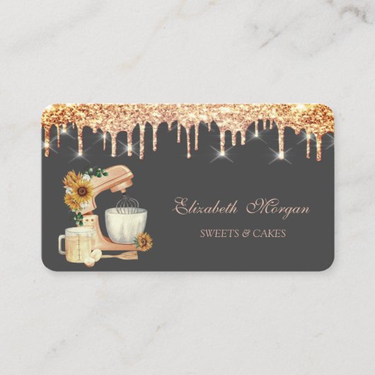 Mixer Sunflower Chic Drids Bakery Tools Visitekaartje (Voorkant)