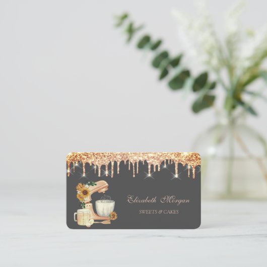 Mixer Sunflower Chic Drids Bakery Tools Visitekaartje (Staand voorkant)