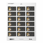 Mixer Sunflower Gold Foil Confetti Etiket (Full Sheet)