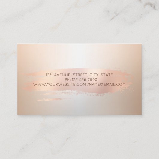 Mixer Sunflower Roos Gold Brush Stroke,Bakery Visitekaartje (Achterkant)