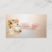 Mixer Sunflower Roos Gold Brush Stroke,Bakery Visitekaartje (Voorkant)