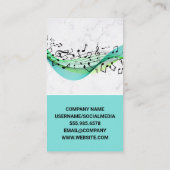 Mixerinstrument | Muzieknoten Visitekaartje (Achterkant)