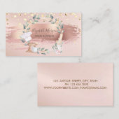 Mixerventilator, Confetti, bladeren, penseelstreek Visitekaartje (Voorkant / Achterkant)