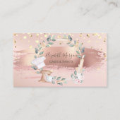 Mixerventilator, Confetti, bladeren, penseelstreek Visitekaartje (Voorkant)