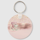 Mixerventilator, gouden Confetti, penseelstreek Sleutelhanger (Voorkant)