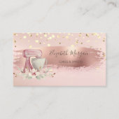 Mixerventilator, gouden Confetti, penseelstreek Visitekaartje (Voorkant)