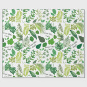 MixGreen Leaf Patterned Cadeaupapier (Vlak)