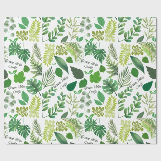 MixGreen Leaf Patterned Cadeaupapier (Vlak)