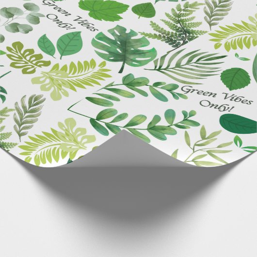 MixGreen Leaf Patterned Cadeaupapier (Hoek)