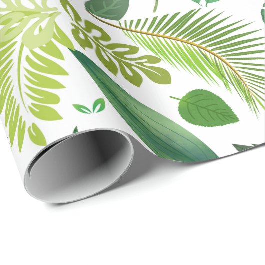 MixGreen Leaf Patterned Cadeaupapier (Rol Hoek)