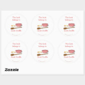 Mixing Bowl Aangepaste kookboek Bookplate Sjabloon Ronde Sticker (Vel)