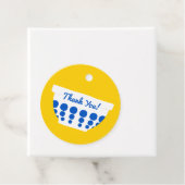 mixing Bowl aangepaste tekst Bedankjes Labels (In situ)