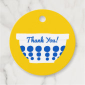 mixing Bowl aangepaste tekst Bedankjes Labels (Voorkant)