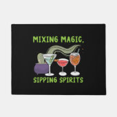 Mixing Magic Sipping Spirits Bartender Halloween Deurmat (Voorkant)