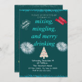 Mixing, Mingling en Merry Drink partij Kaart (Voorkant / Achterkant)