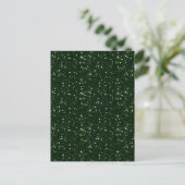 MIXMATCH DARK EMERALD GREEN WHITE GLITTER BACKGROU BRIEFKAART (Staand voorkant)