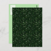 MIXMATCH DARK EMERALD GREEN WHITE GLITTER BACKGROU BRIEFKAART (Voorkant / Achterkant)