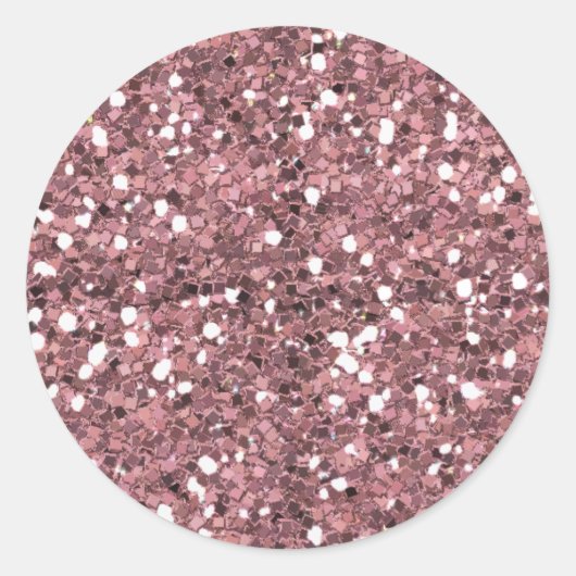 MIXMATCH  IN PINK WHITE GLITTER ACHTERGROND T RONDE STICKER (Voorkant)