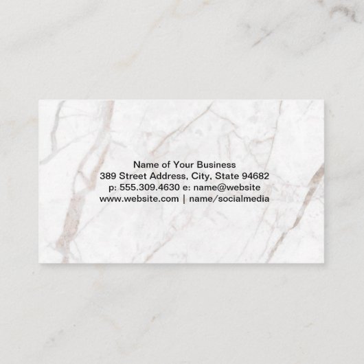 Mixologie | Cocktaildranken | Marmer Visitekaartje (Achterkant)