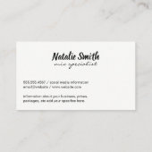 Mixologie | Gemengde Drinken pictogrammen Visitekaartje (Achterkant)