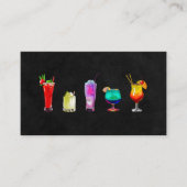 Mixologie | Gemengde Drinken pictogrammen Visitekaartje (Voorkant)