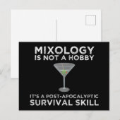 Mixologie is een overlevingsvermogen na apocalypti briefkaart (Voorkant / Achterkant)