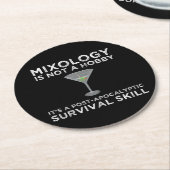 Mixologie is een overlevingsvermogen na apocalypti ronde kartonnen onderzetter (Gebogen)