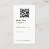 Mixologist Branding | Cocktail-Inspired Mobile Bar Visitekaartje (Achterkant)