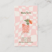 Mixologist Branding | Cocktail-Inspired Mobile Bar Visitekaartje (Voorkant)