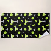 Mixologist Cocktail Barman Stijlvol Groen Zwart Strandlaken (Voorkant)