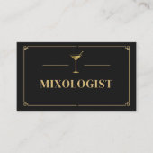 Mixologist QR Code Professional Visitekaartje (Voorkant)