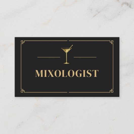 Mixologist QR-code Professioneel Visitekaartje (Voorkant)