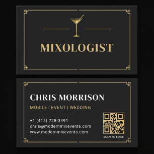Mixologist QR-code Professioneel Visitekaartje