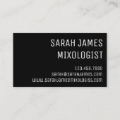 Mixoloog Bartender Cocktail Cosmo Martini Drink Visitekaartje (Achterkant)
