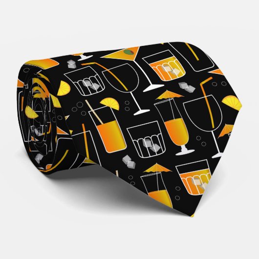 Mixoloog bartender cocktail zwarte Stropdas (Opgerold)