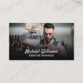 Mixoloog | Bartender Making a Cocktail Visitekaartje (Voorkant)