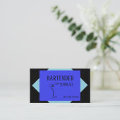 Mixoloog bartender visitekaartjes (Staand voorkant)