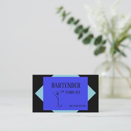 Mixoloog bartender visitekaartjes (Staand voorkant)