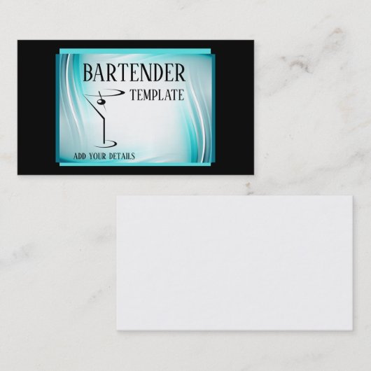 Mixoloog bartender visitekaartjes (Voorkant / Achterkant)