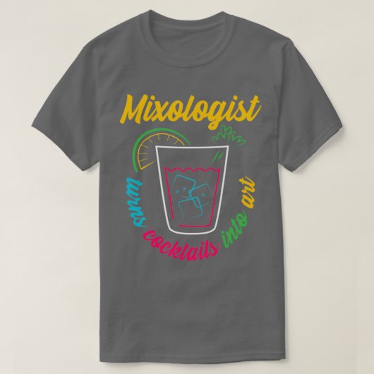 Mixoloog Cocktail Bartender T-shirt (Design voorkant)